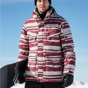Special Blend XL Snowboard Jacket • Retro Stripe • Waterproof Winter Coat